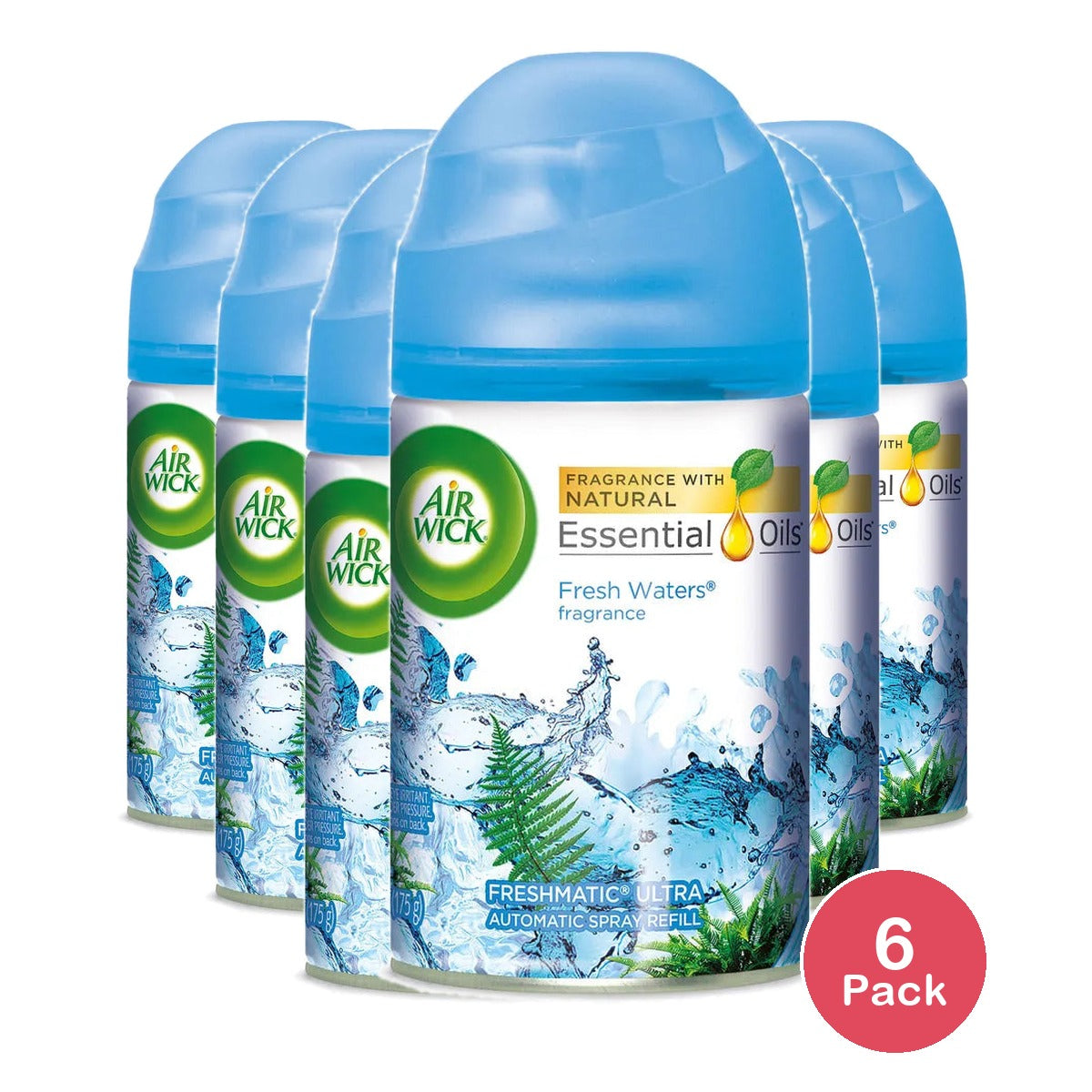 Air Wick Freshmatic Ultra Apua Essences Refill Fresh Waters6 Ea 5.89Oz (Pack of 6)