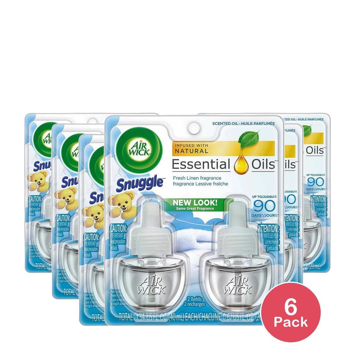 Air Wick Infused With Natural Essential Oil Refills Multipack 1.34Oz (Pack Of 6)