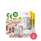 Air Wick Plug In Scented Oil Starter Air Freshener Kit Warmer And Refill Vanilla And Pink Papaya 0.67Oz (Pack Of 4)