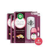 Air Wick Pure Freshmatic Automatic Spray Kit Air Freshener Summer Delights Assorted 5.89Oz (Pack of 4)