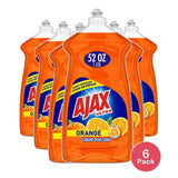 Ajax Ultra Triple Action Dishwashing Liquid Dish Soap Orange 52Oz (Pack of 6)