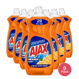 Ajax Ultra Triple Action Liquid Dish Soap Orange 28Oz (Pack of 9)