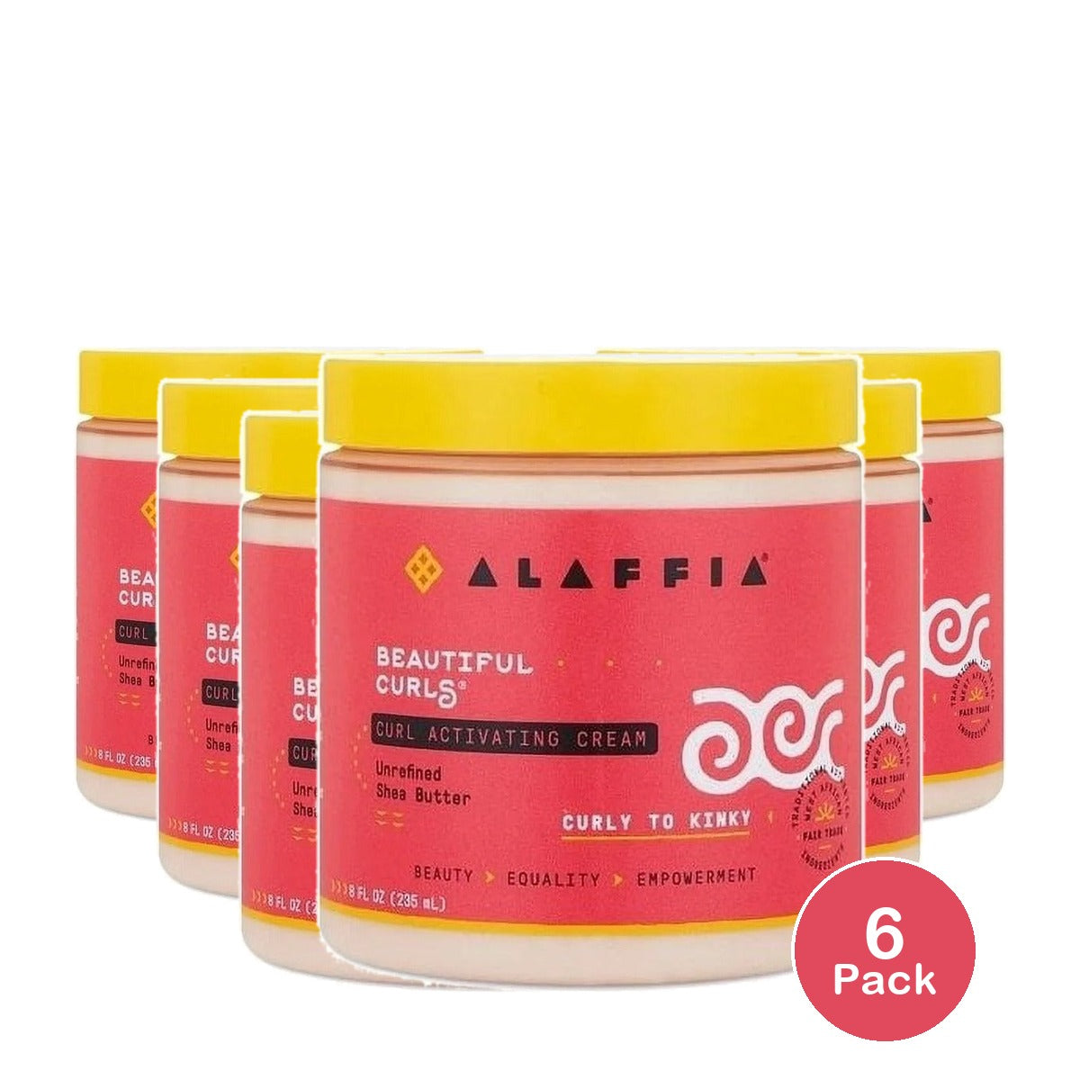 Alaffia Beautiful Curls Curl Activating Cream 8 Oz (Pack of 6)