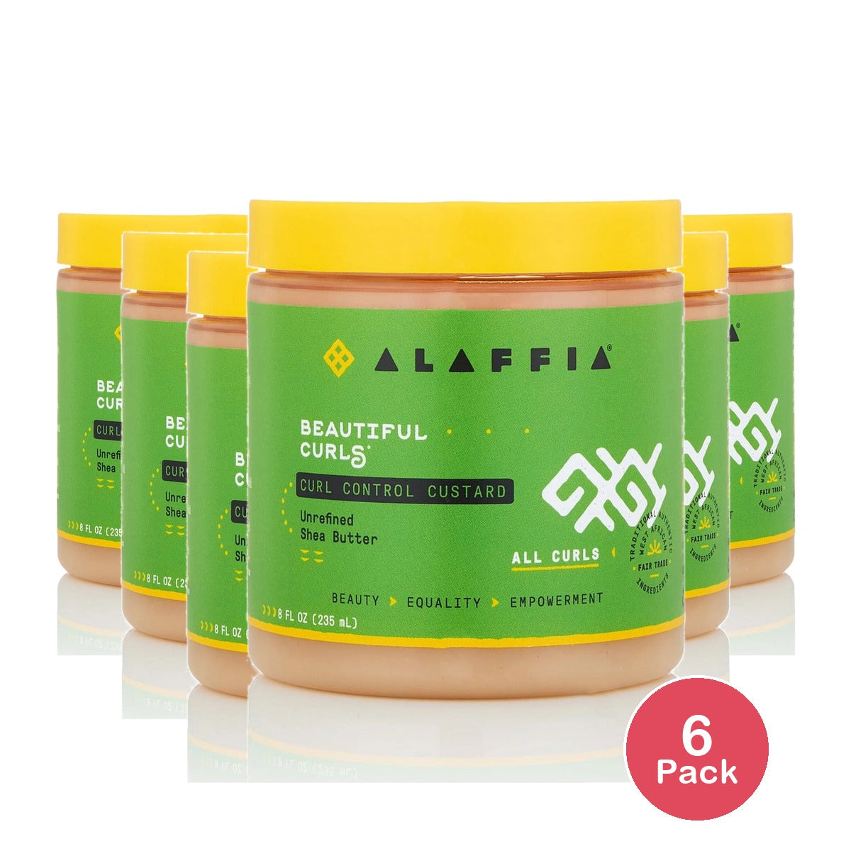 Alaffia Beautiful Curls Define Curl Custard 8 fl oz (Pack of 6)