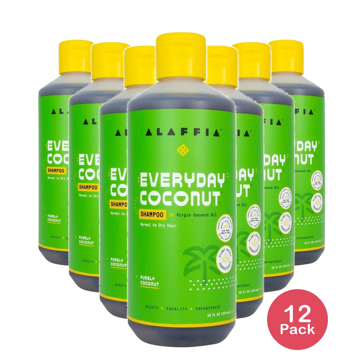 Alaffia Everyday Coconut Shampoo 16 Oz (Pack of 12)