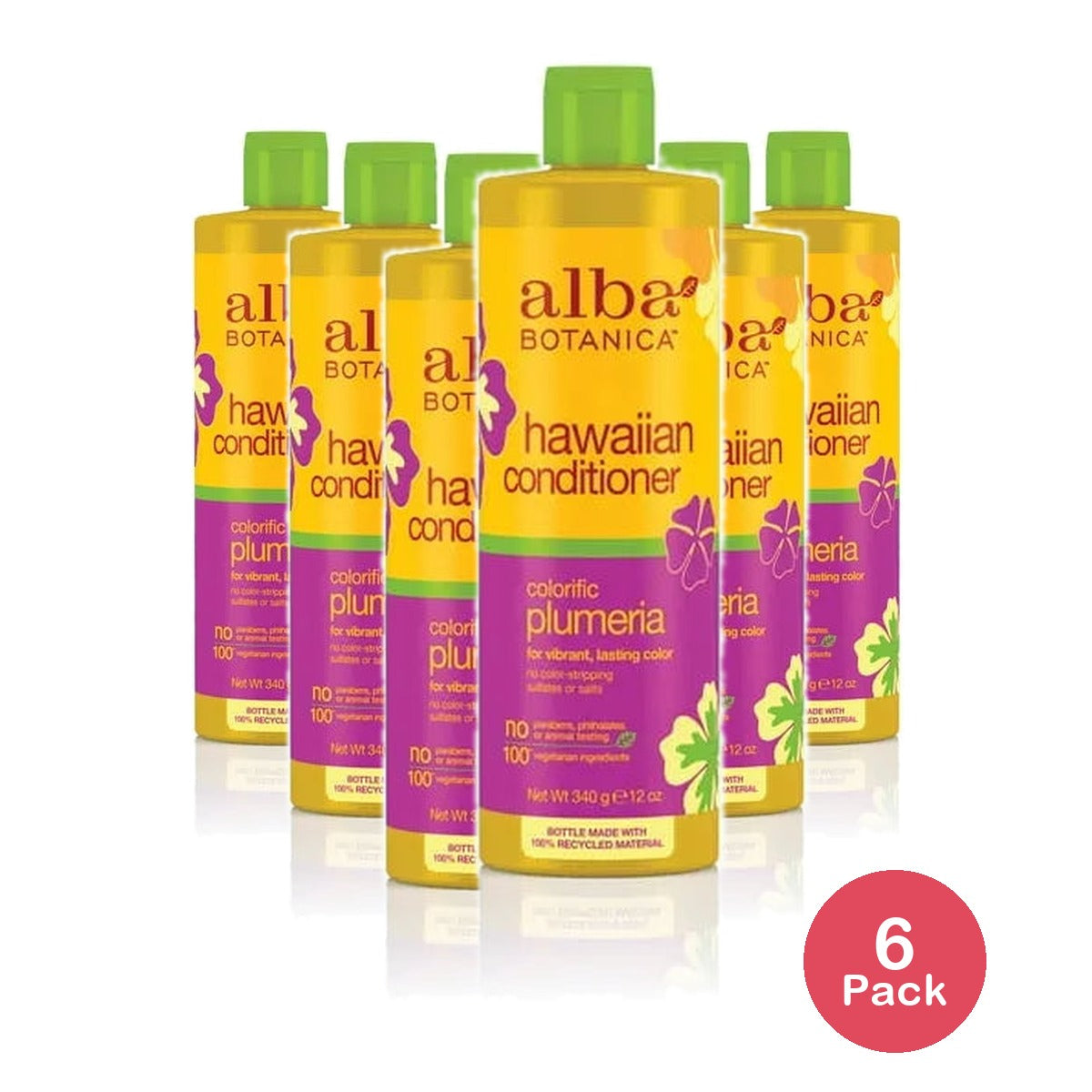 Alba Botanica Plumeria Replenishing Hair Conditioner 12Oz (Pack of 6)