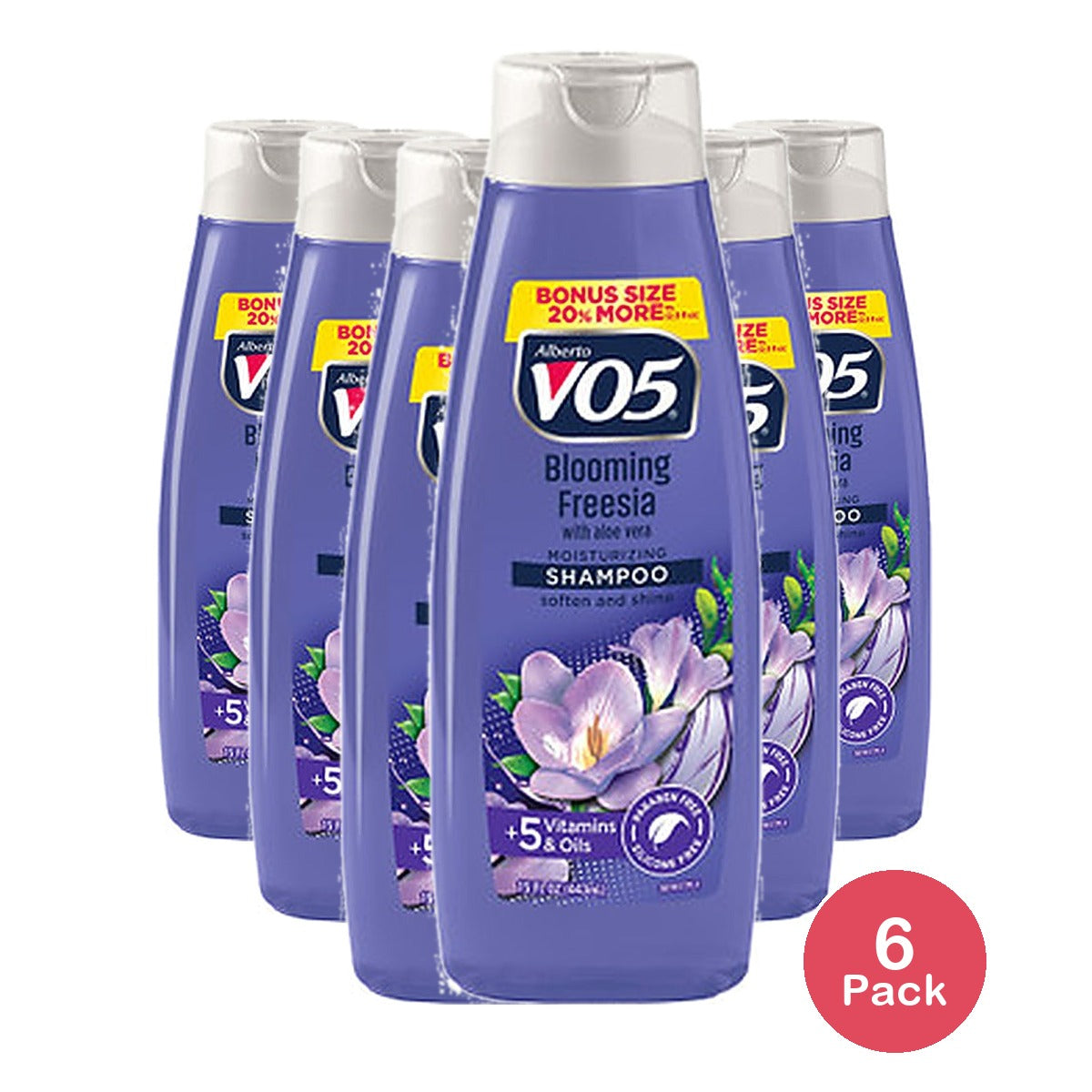 Alberto VO5 Moisturizing Blooming Freesia Shampoo 15 Oz (Pack of 6)