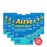 Aleve Liquid Gels Naproxen Sodium for Pain Relief 50 Count 3.69oz (Pack of 24)