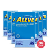 Aleve Tablets 50 Count - New Pack 3.69oz (Pack of 36)