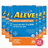 Aleve Tablets 90 Count Back &amp; Muscle - New 1.61oz (Pack of 24)