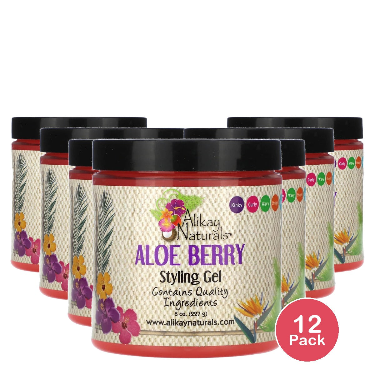 Alikay Aloe Berry Style Gel - 8 oz 8 Oz (Pack of 12)