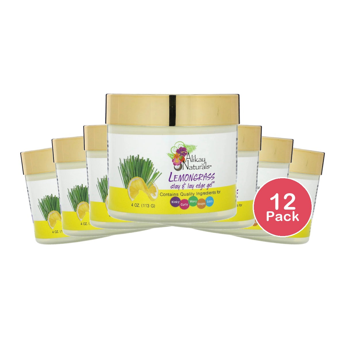 Alikay Naturals - Lemongrass Slay and Lay Edge Gel 4 Oz (Pack of 12)