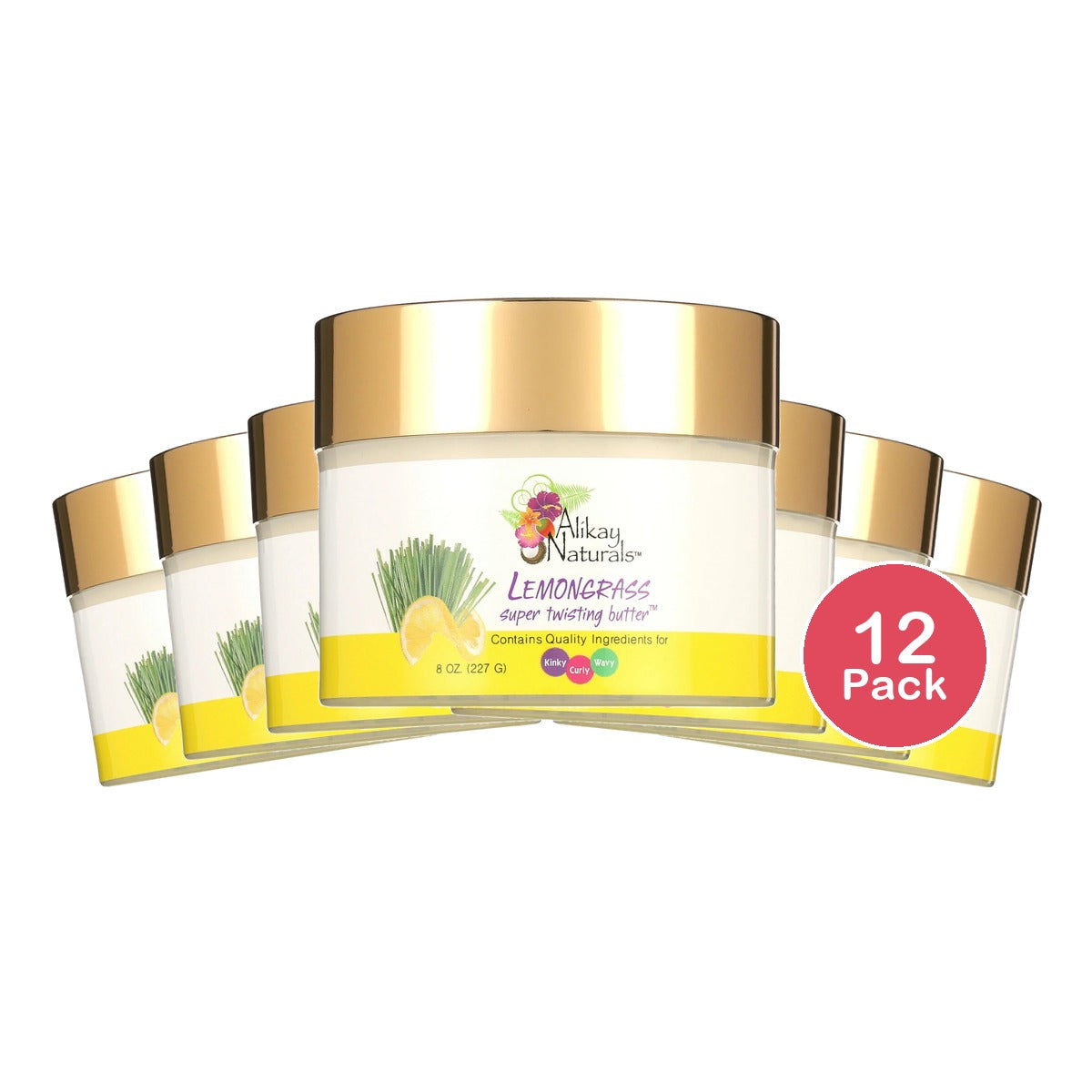 Alikay Naturals Lemongrass Super Twisting Butter 8 Oz. 8 Oz (Pack of 12)
