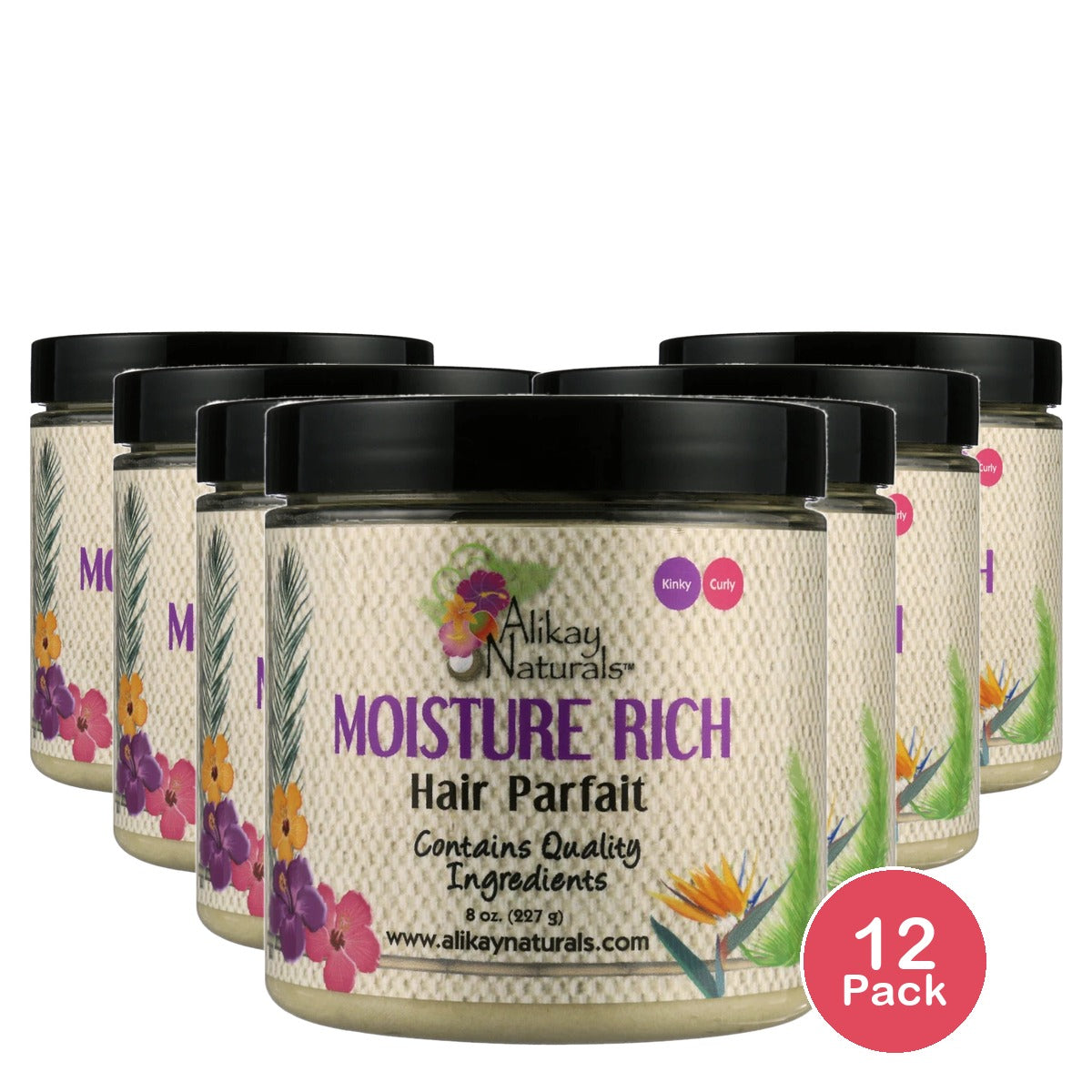 Alikay Naturals Moisture Rich Parfait 8oz All Hair Type 8 Oz (Pack of 12)