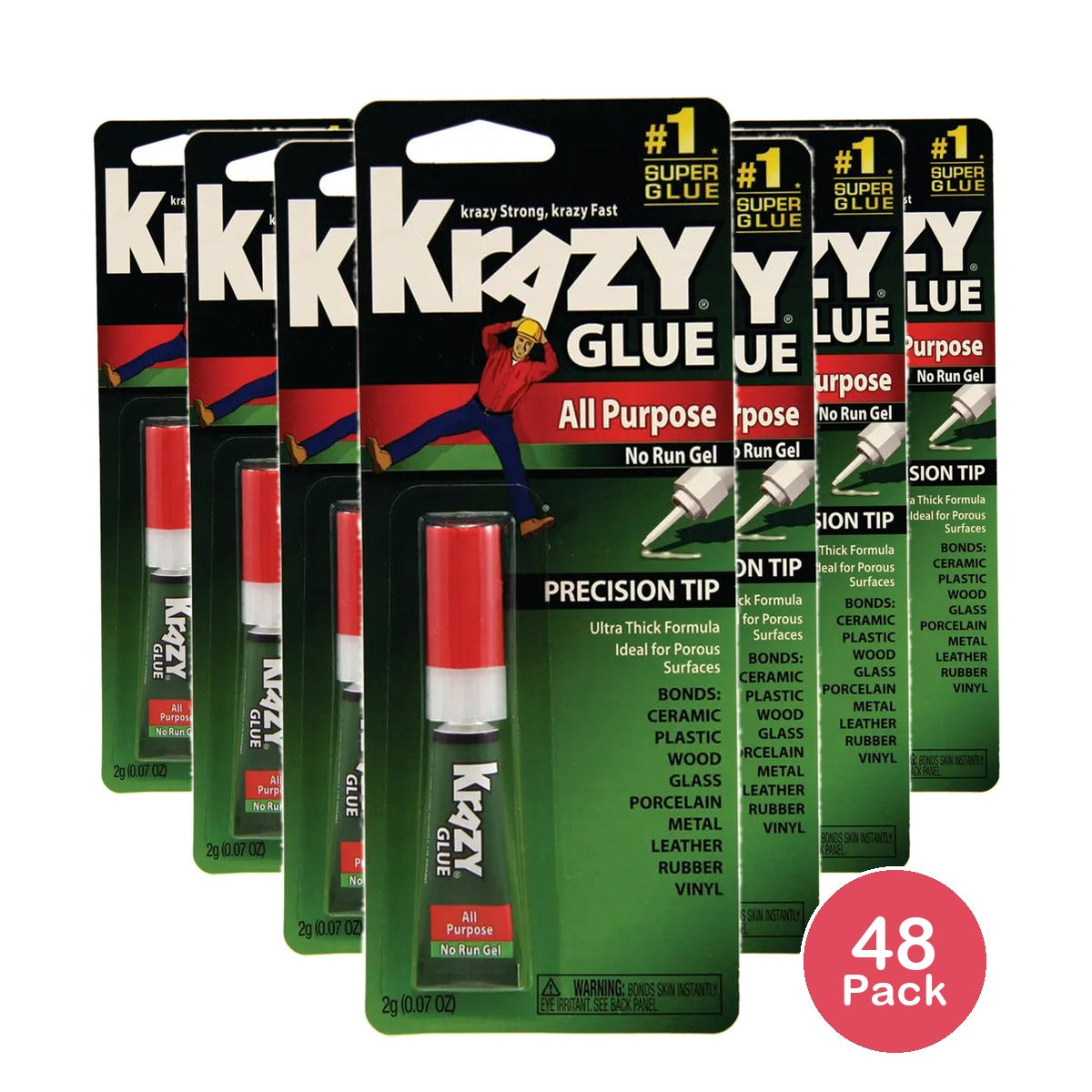 All Purpose Instant Krazy Glue Gel1 Ea 0.07Oz (Pack Of 48)