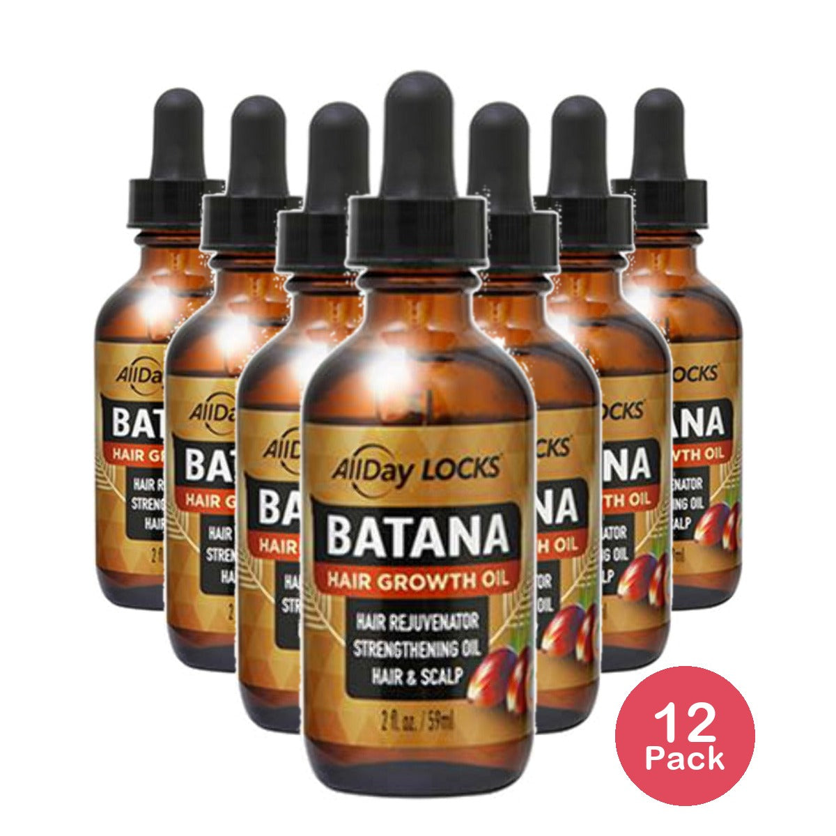 Allday Locks Batana Hair Growth Oil 2 Oz (Pack of 12)