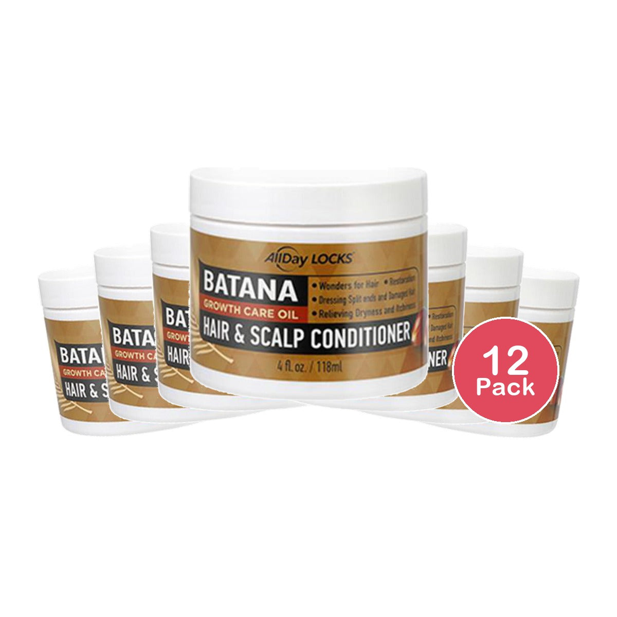 Allday Locks Batana Hair Scalp Conditioner 4 Oz (Pack of 12)
