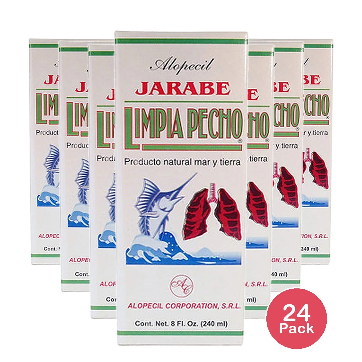 Alopecil Jarabe Limpia Pecho 8 Fl.oz (Pack of 24)