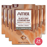 AMBI Black Soap with Shea Butter Bar 3.5 oz (Pack of 24)