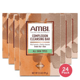 AMBI Complexion Cleansing Bar Soap Green Tea and Aloe 3.5 oz (Pack of 24)