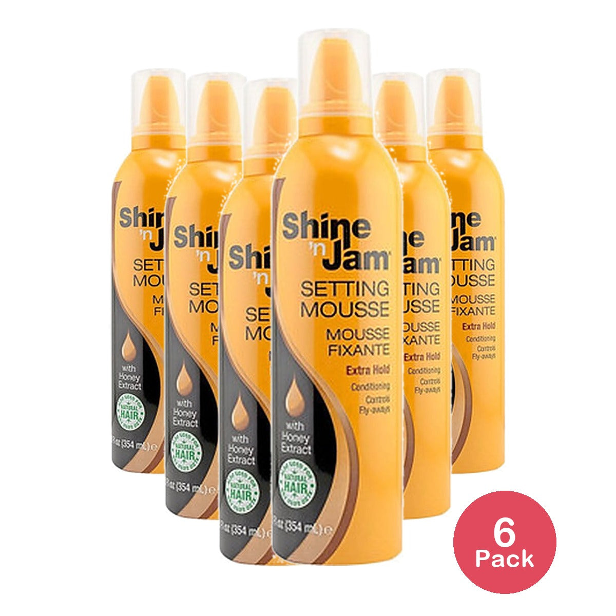 Ampro Shine N Jam Honey Mousse 12 Oz (Pack of 6)
