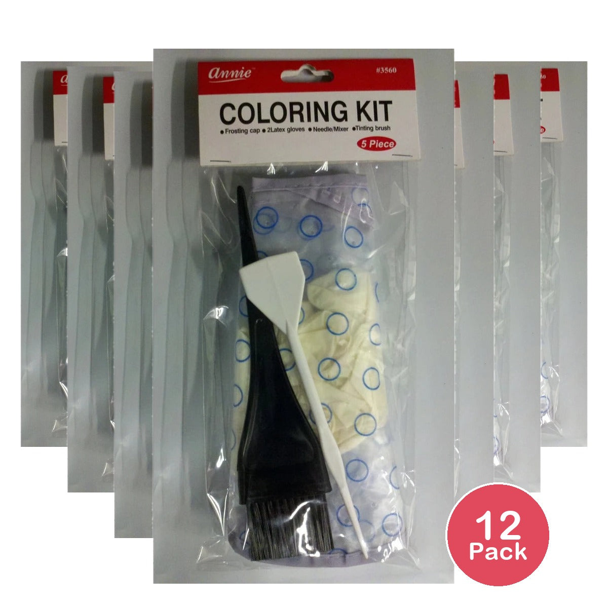 ANNIE - Coloring Kit 5PCs BLACK (Pack of 12)