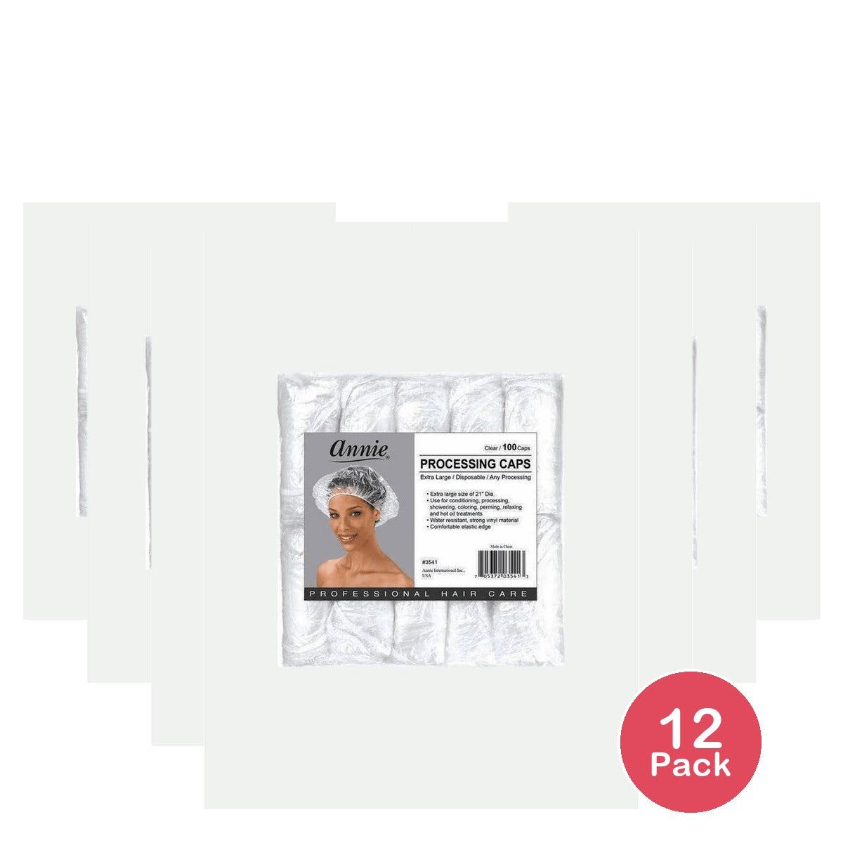 Annie Extra Large Processing Clear Caps 100 Caps #3541 (1 pack)