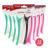 Annie Jumbo Hair Clips 4 Pcs 3183 (Pack of 12)