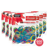 Annie Rubber Bands 300 Count Assorted (Pack of 600)
