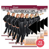 Annie Shampoo Cape - Black (Pack of 72)