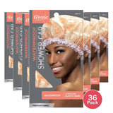 Annie Waterproof Sleeping Cap - Comfortable Elastic Band - Pink Floral (Pack of 36)