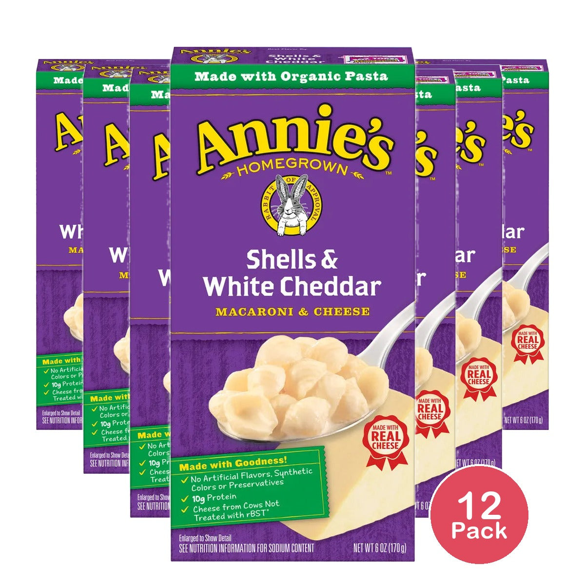 Annies Shells And White Cheddar Macaroni And Cheese 6Oz (Pack of 12)