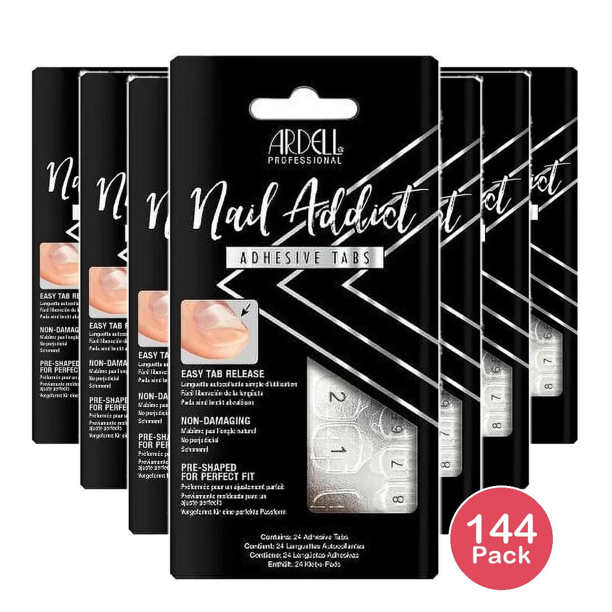 Ardell Adhesive Tabs for Artificial Nails 24 Tabs (Pack of 144)