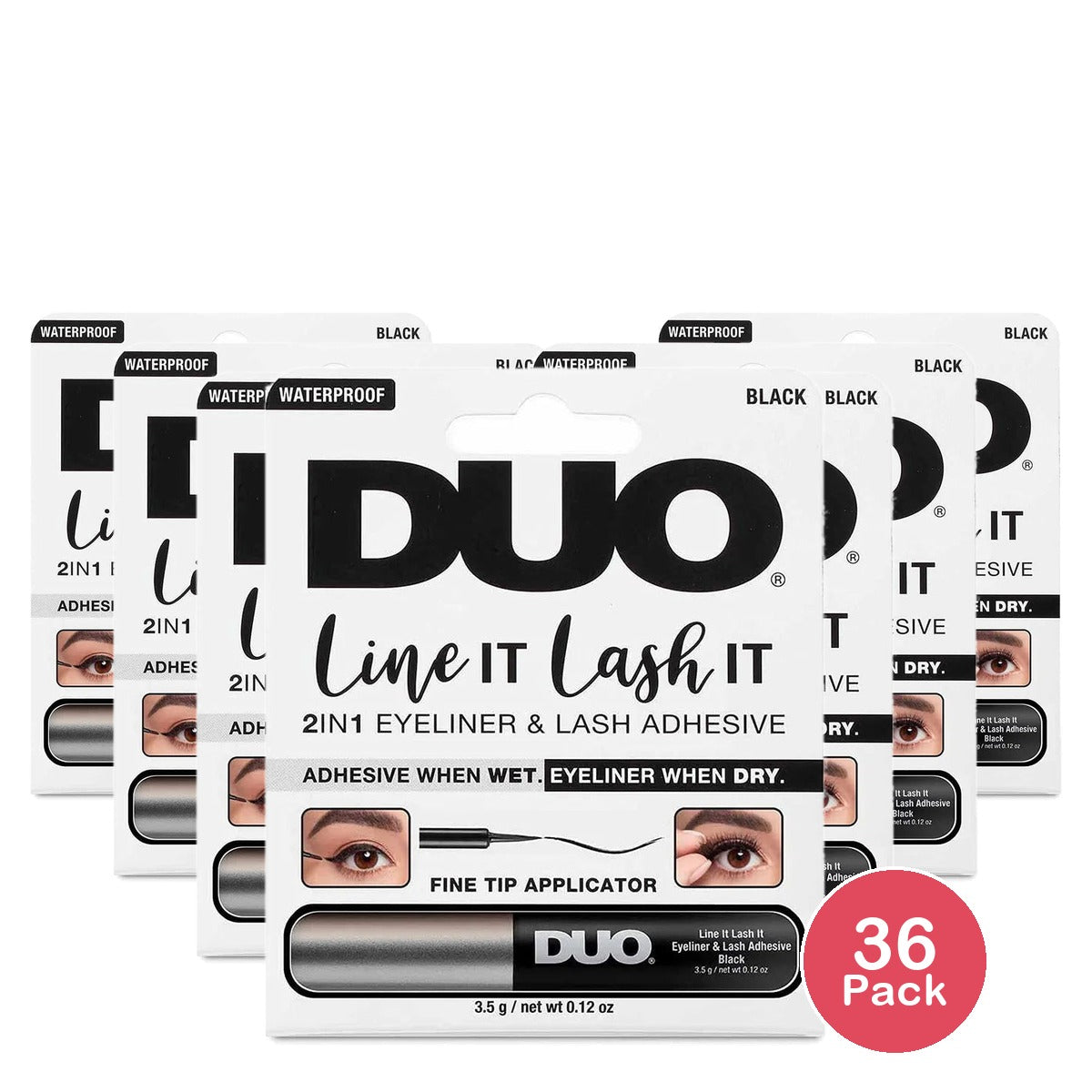 Ardell Duo 2 In 1 Eyeliner And Lash Adhesive 0.12Oz (Pack Of 36)
