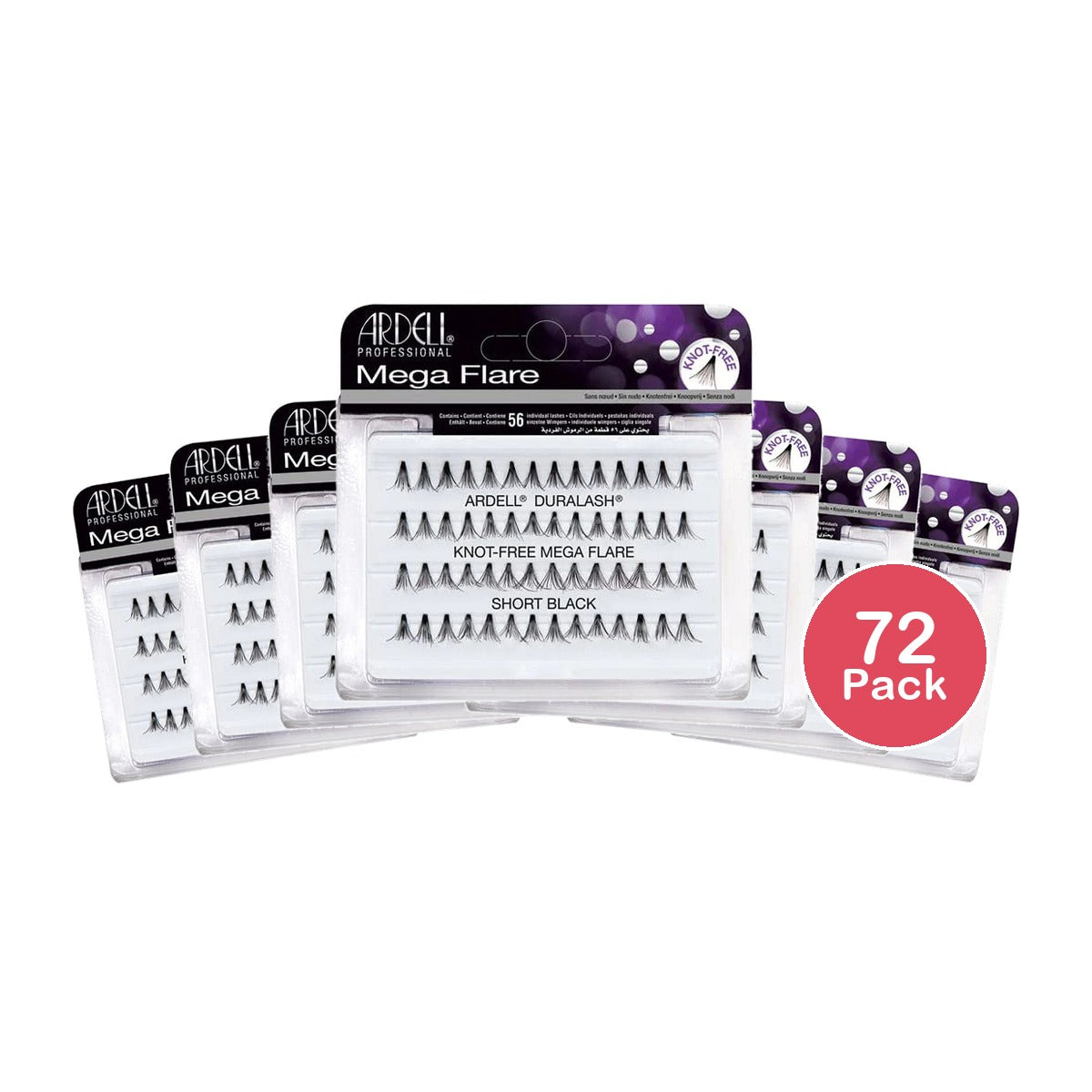 Ardell Knot-Free Mega Flare Lashes - Short Black nan (Pack of 72)