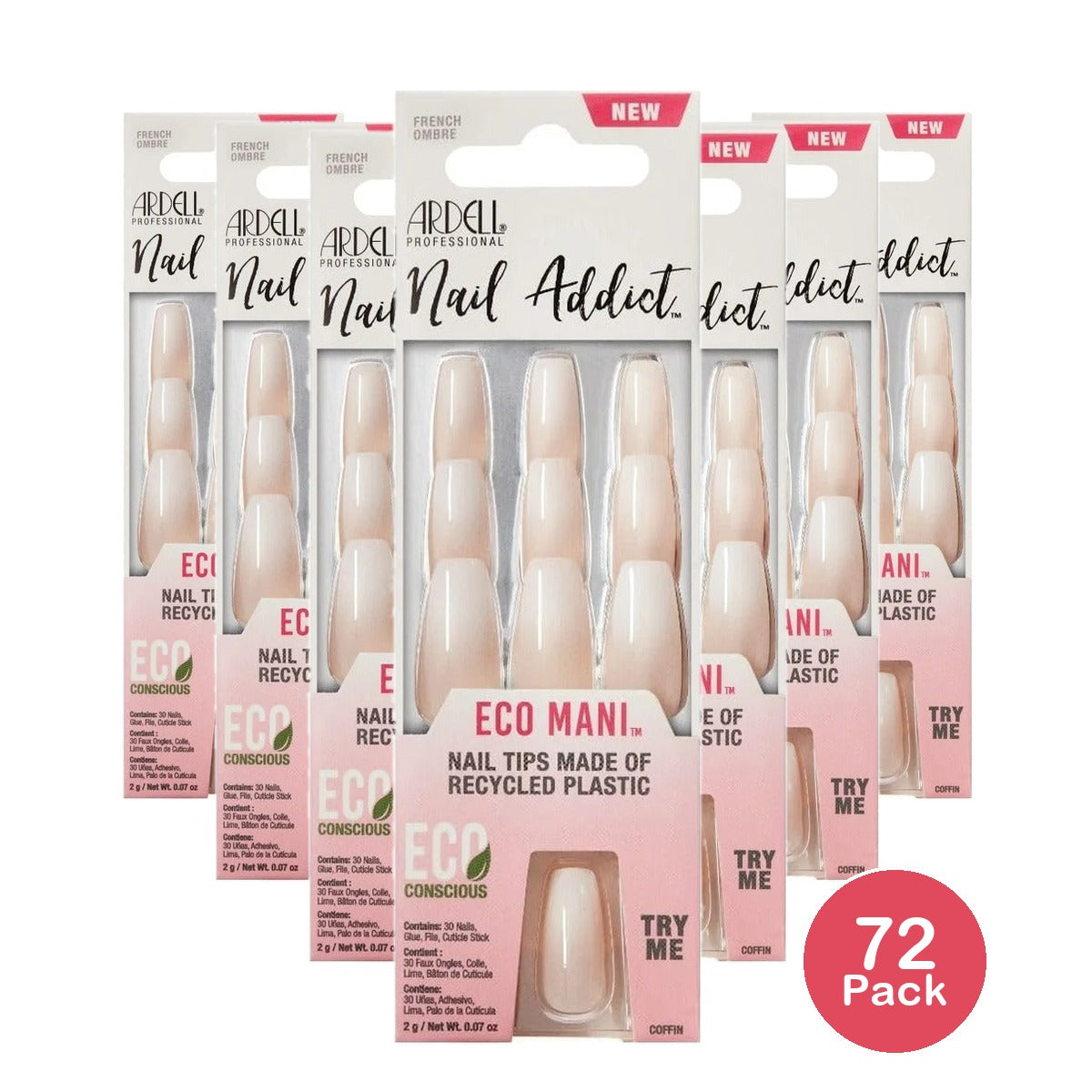 Ardell Nail Addict Eco Mani French Ombre 1 Ea (Pack of 72)