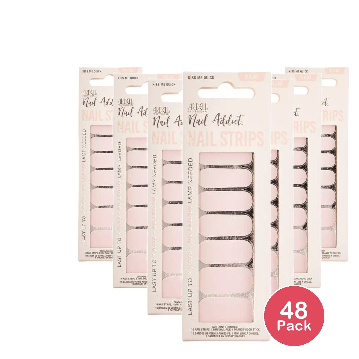 Ardell Nail Addict Nail Strips Kiss Me Quick- 1 Ea 0.816oz (Pack of 48)