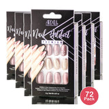 Ardell Nail Addict Premium Artificial Nail Set Metallic Lilac Pearl (Pack of 72)