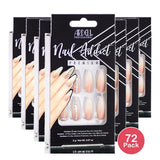 Ardell Nail Addict Premium Artificial Nail Set - Nude Light Crystals 0.07oz (Pack of 72)