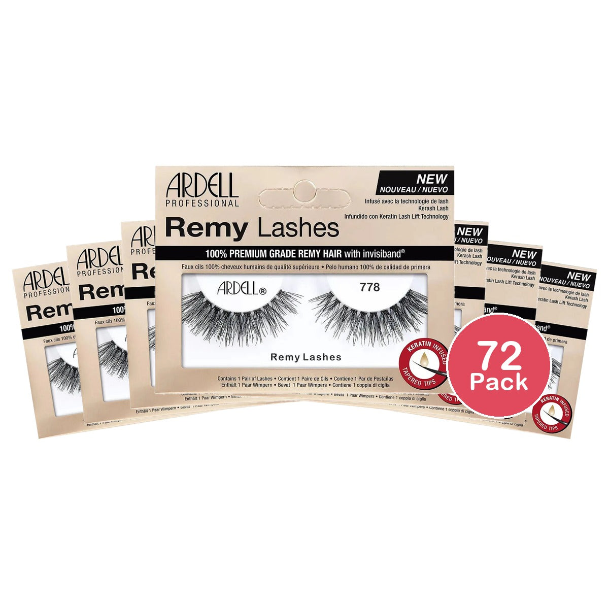 Ardell Remy Black Lashes #778 0.32Oz (Pack of 72)