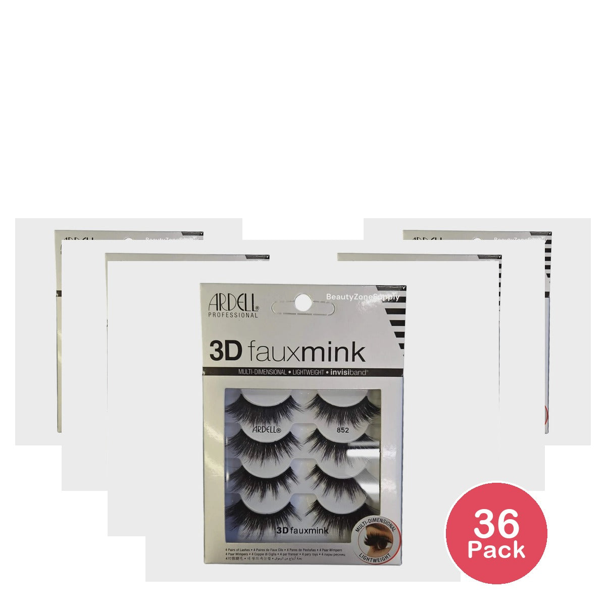 Ardell Strip Lashes 3D Faux Mink Multipacks 852 4 pack #37198 nan (Pack of 36)