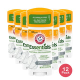 Arm & Hammer Essentials Natural Deodorant Unscented 2.5Oz (Pack of 12)