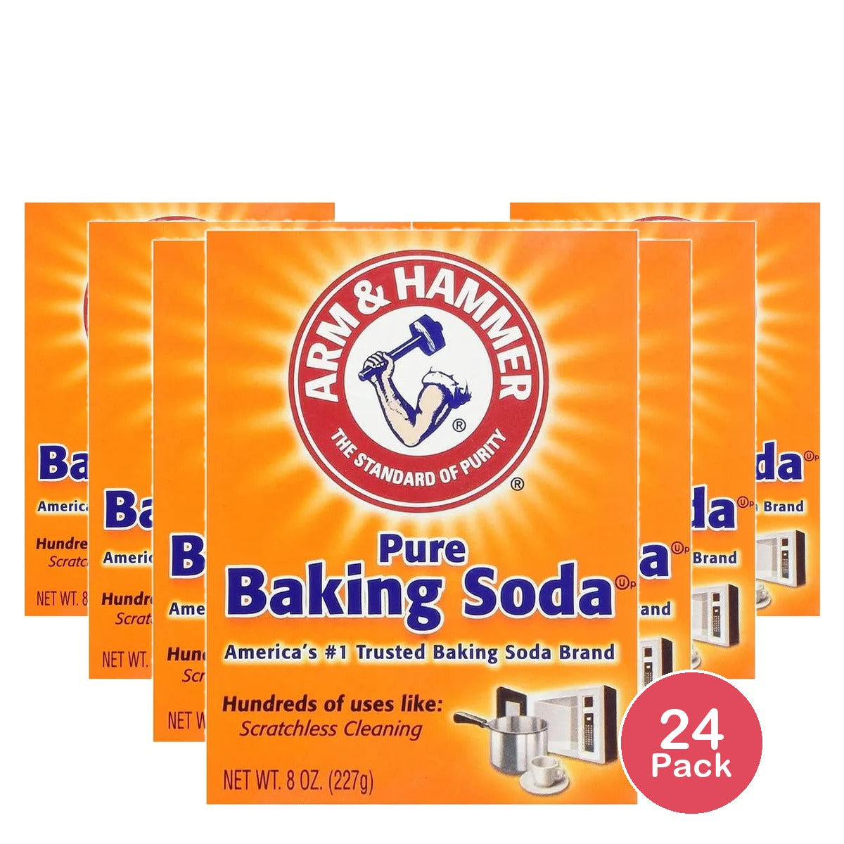 Arm & Hammer Pure Baking Soda 8Oz (Pack of 24)