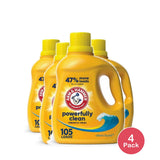 Arm & Hammer Clean Burst, 105 Loads Liquid Laundry Detergent, 105 fl oz (Pack of 4)