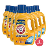 Arm & Hammer Clean Burst, 50 Loads Liquid Laundry Detergent, 50 Fl oz (Pack of 8)