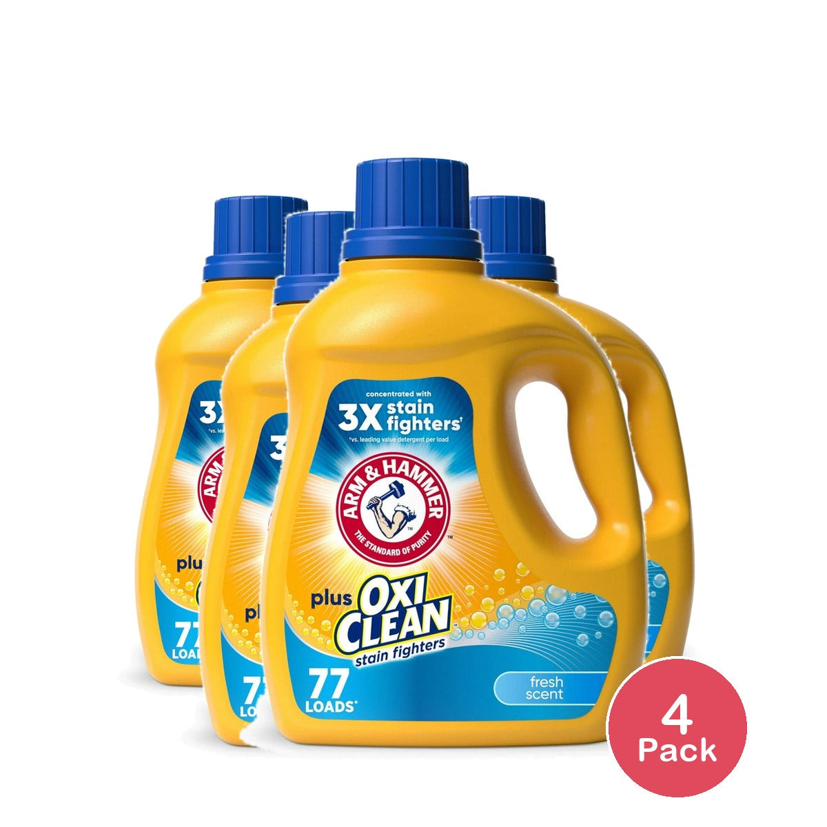 Arm & Hammer Plus OxiClean Stain Fighters Liquid Laundry Detergent Fresh Scent 100.5 fl oz(Pack of 4)
