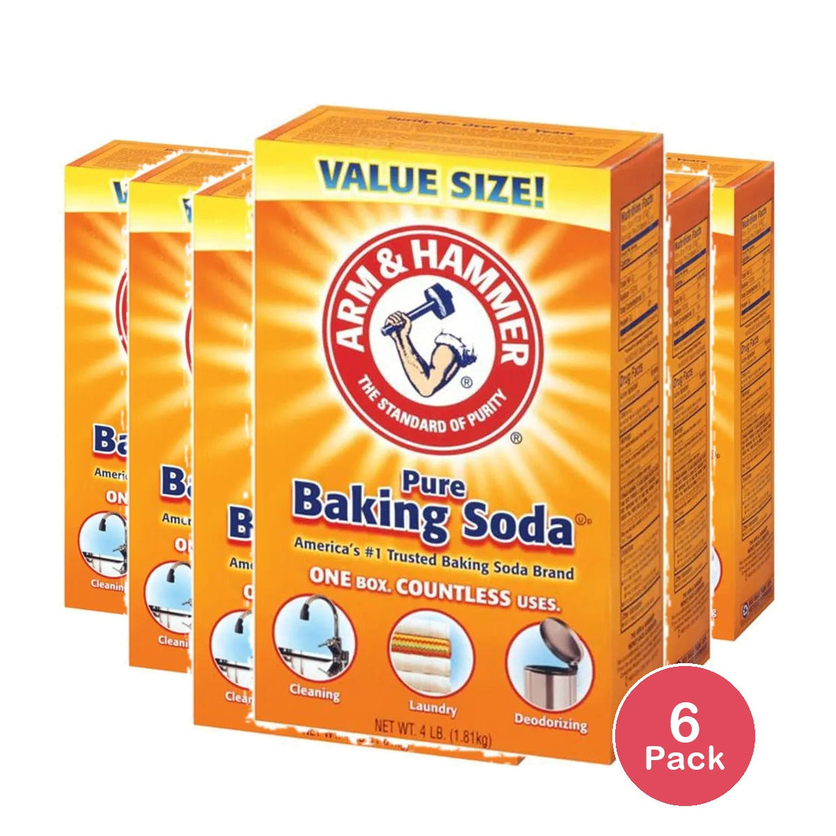 Arm & Hammer Pure Baking Soda  64Oz (Pack of 6)