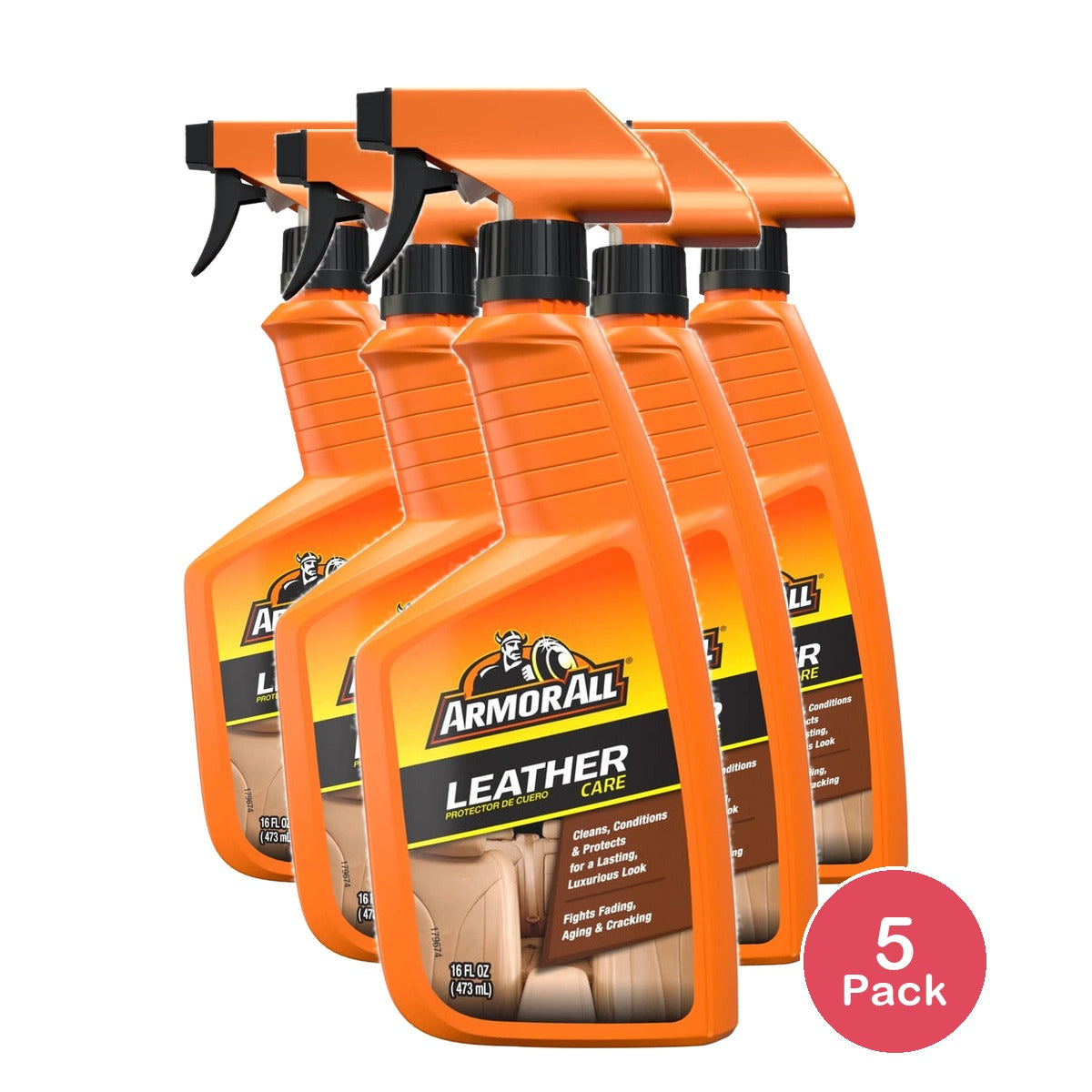 Armor All 16 Leather Care Automotive Protector: Vehicle Leather Conditioner & 16 FL OZ (Pack of 5)