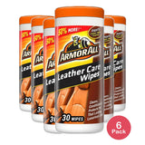 Armor All Leather Wipes Conditions And Protects For Luxurious Look 7.94 Oz(Pack of 6)