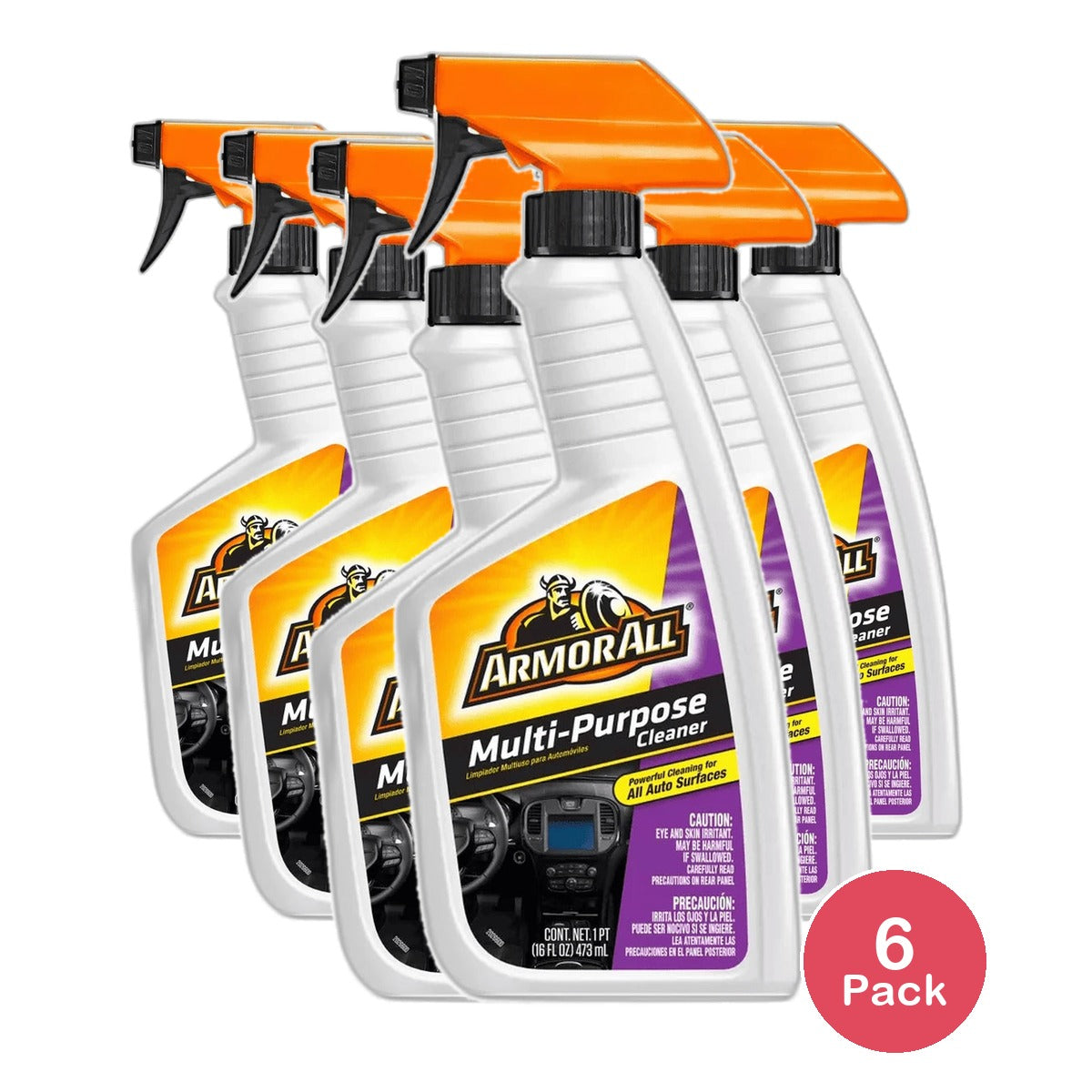 Armor All Multi Purpose Cleaner All Auto Surfaces 16Oz (Pack of 6)